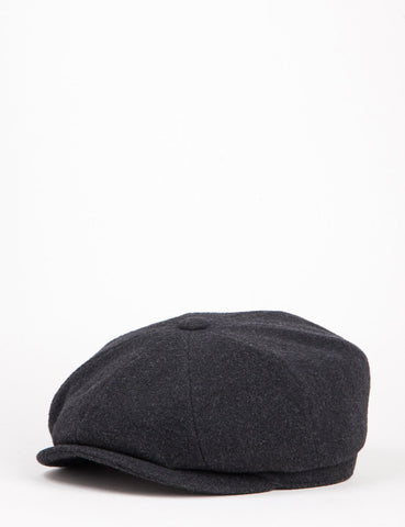 Stetson Hatteras Wool/Cashmere Newsboy Cap - Black