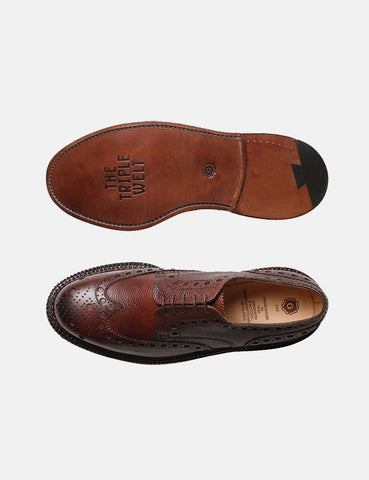 Grenson Archie Triple-Welt Schnürer - Dunkelbraun