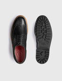 Grenson Archie Brogue Shoes (Hand Painted) - Black