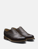 Grenson Stanley Brogue (Grain Leder) - Dunkelbraun