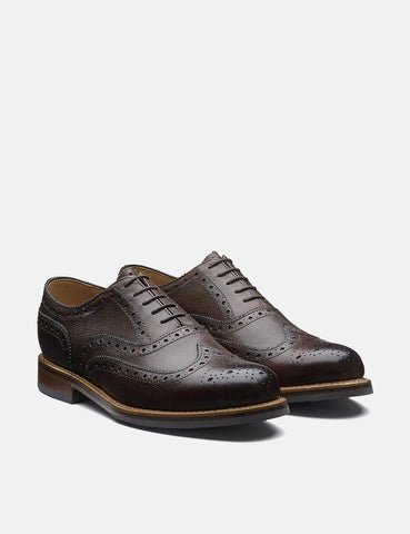 Grenson Stanley Brogue (Grain Leder) - Dunkelbraun