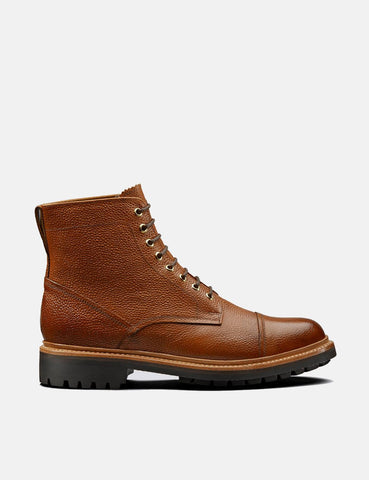 Grenson Joseph Boot (handgemaltes Grain) - Mahagoni Tan