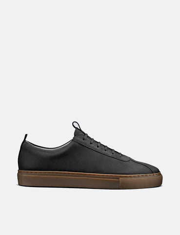 Grenson Sneakers 1 (Nubuk) - Schwarz / Gum