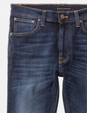 Lean Nudie Dean Jeans (Slim Tapered) - Dark Tief Abgenutzte Blau