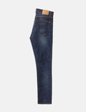 Lean Nudie Dean Jeans (Slim Tapered) - Dark Tief Abgenutzte Blau