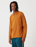 Stussy Dillon Langarm-Polo-Shirt - Rust Red