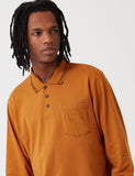 Stussy Dillon Langarm-Polo-Shirt - Rust Red