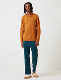 Stussy Dillon Langarm-Polo-Shirt - Rust Red