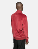 Stussy Velour Langarm-Zip Mock Sweatshirt - Maroon