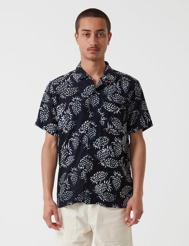 Stan Ray Kelapa Short Sleeve Ananas Hemd - Schwarz