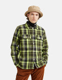 Wood Wood Franco Flanellhemd - Green Check