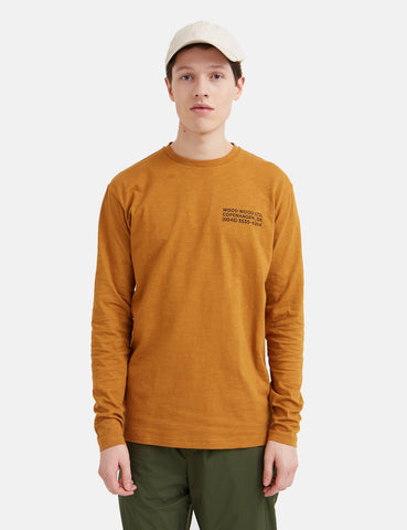 Wood Wood Peter Long Sleeve T-Shirt (Organic Cotton) - Senf