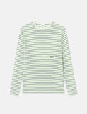 Wood Wood Viggo Langarm-T-Shirt (Striped) - Off White