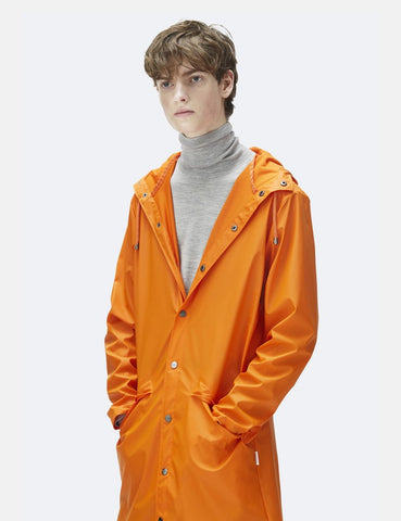 Rains Long Jacket - Feuer-Orangen