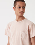 Velva Sheen Pigment gefärbt USA Made T-Shirt (Pocket) - Pink