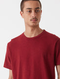 Velva Sheen Regular Rolled USA Made T-Shirt - Burgund Marl