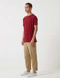 Velva Sheen Regular Rolled USA Made T-Shirt - Burgund Marl