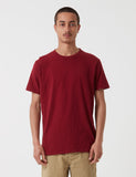 Velva Sheen Regular Rolled USA Made T-Shirt - Burgund Marl