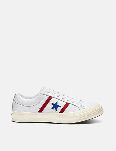 Converse One Star Academy Low Top (164390C) - Weiß / Emaille-Rot / Blau