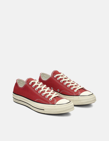 Converse 70er Chuck Taylor Low (164949C) - Emaille-Rot / Reiher / Schwarz