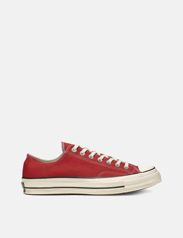 Converse 70er Chuck Taylor Low (164949C) - Emaille-Rot / Reiher / Schwarz