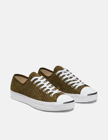 Converse Jack Purcell 165138C (Wide Wale Cord) - Überschuss Grün / Weiß