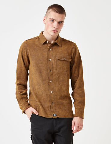 Dickies Lewisburg mit Fischgrätmuster Hemd - Brown-Ente