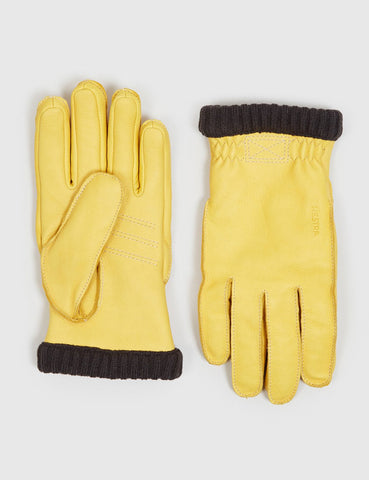 Hestra Deerskin Primaloft Rib-Handschuhe - Natural Yellow