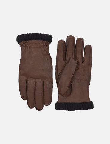 Hestra Deerskin Primaloft Rib-Handschuhe - Schokolade