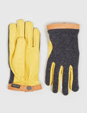 Hestra Tricot Deerskin Wool Gloves - Natural Yellow