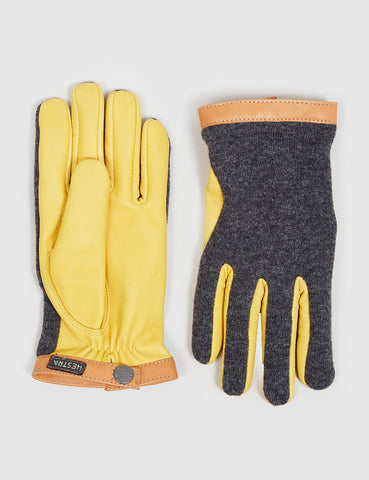 Hestra Tricot Deerskin Wollhandschuhe - Natural Yellow