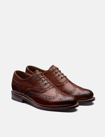 Frauen Grenson Rose Brogues (handgemaltes) - Tan