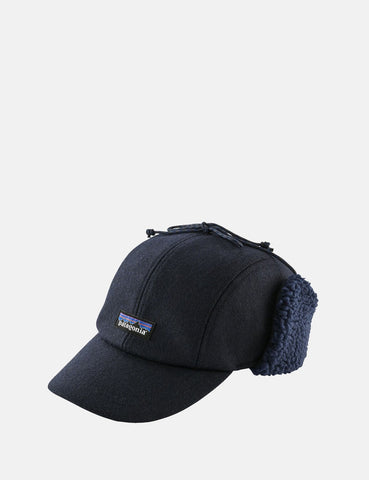 Patagonia Recycled Wool Ear Flap Cap - Klassisches Marine-Blau