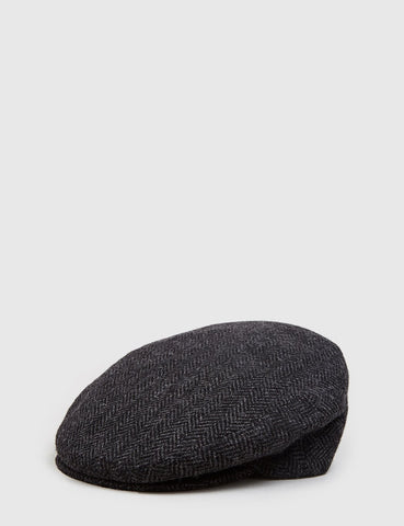 Bailey Herr Herringbone Flatcap - Schwarz / Grau