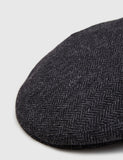 Bailey Herr Herringbone Flatcap - Schwarz / Grau