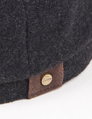 Stetson Hatteras Wool/Cashmere Newsboy Cap - Black