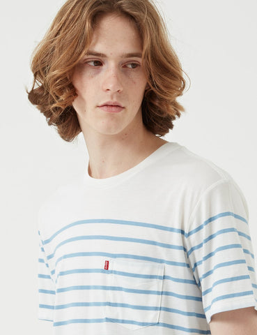 Levis Sunset Taschen-T-Shirt (Stripe) - Supima Eibisch / Allure Stripe