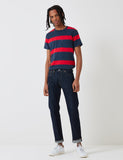 Levis Set-In Sunset Taschen-T-Shirt (Stripe) - Dress Blues / Lychee Red