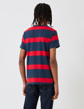 Levis Set-In Sunset Taschen-T-Shirt (Stripe) - Dress Blues / Lychee Red