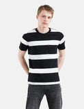 Levis Set-In Sunset Taschen-T-Shirt (Stripe) - Weiß / Schwarz