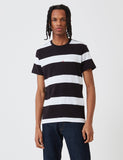 Levis Set-In Sunset Taschen-T-Shirt (Stripe) - Weiß / Schwarz