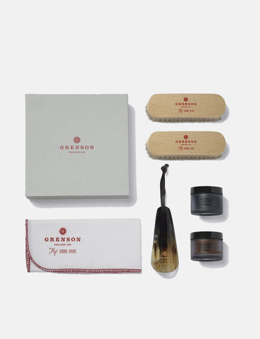 Grenson William Green Wax Kit - Schwarz / Tan