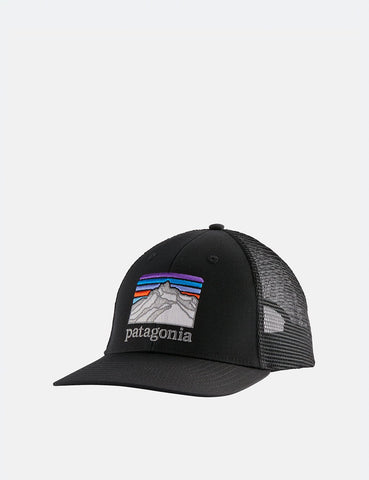 Patagonia Linie Logo Ridge LoPro Trucker-Mütze - Schwarz