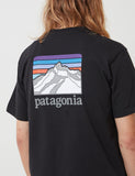 Patagonia Linie Ridge Logo-Tasche Responsibili-T T-Shirt - Schwarz