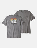 Patagonia Linie Ridge Logo-Tasche Responsibili-T T-Shirt - Gravel Heather Grey