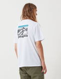 Patagonia Linie Ridge Logo-Tasche Responsibili-T T-Shirt - Weiß