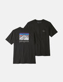 Patagonia Linie Ridge Logo-Tasche Responsibili-T T-Shirt - Schwarz