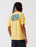 Patagonia Fitz Roy Horizons Responsibili-T T-Shirt - Surfbrett Gelb