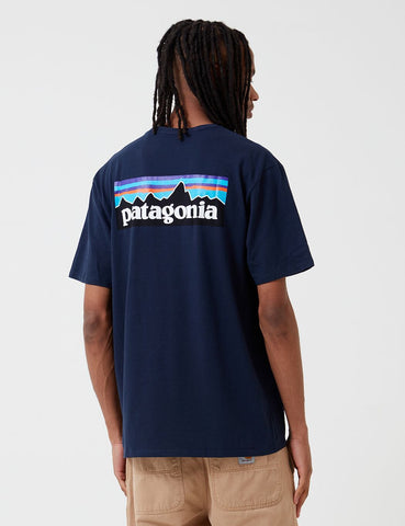 Patagonia P-6 Logo-Tasche Responsibili-T T-Shirt - Klassisches Marine-Blau