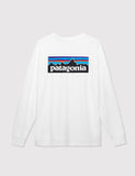 Patagonia P-6 Logo Responsibili-Tee Long Sleeved T-Shirt - White